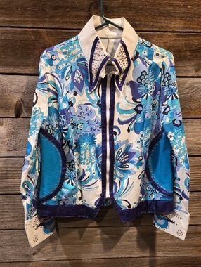 Western Equestrian Show Shirt Size XL